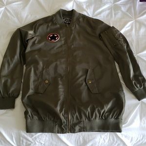 Oversized green jacket